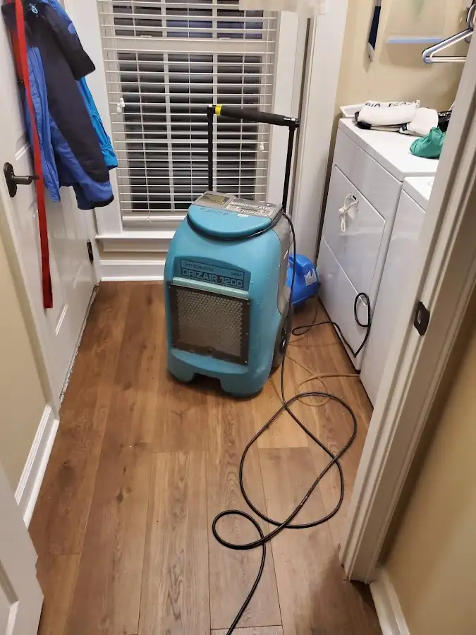 Commercial dehumidifier deployed for Flood Damage Cleanup in Allendale